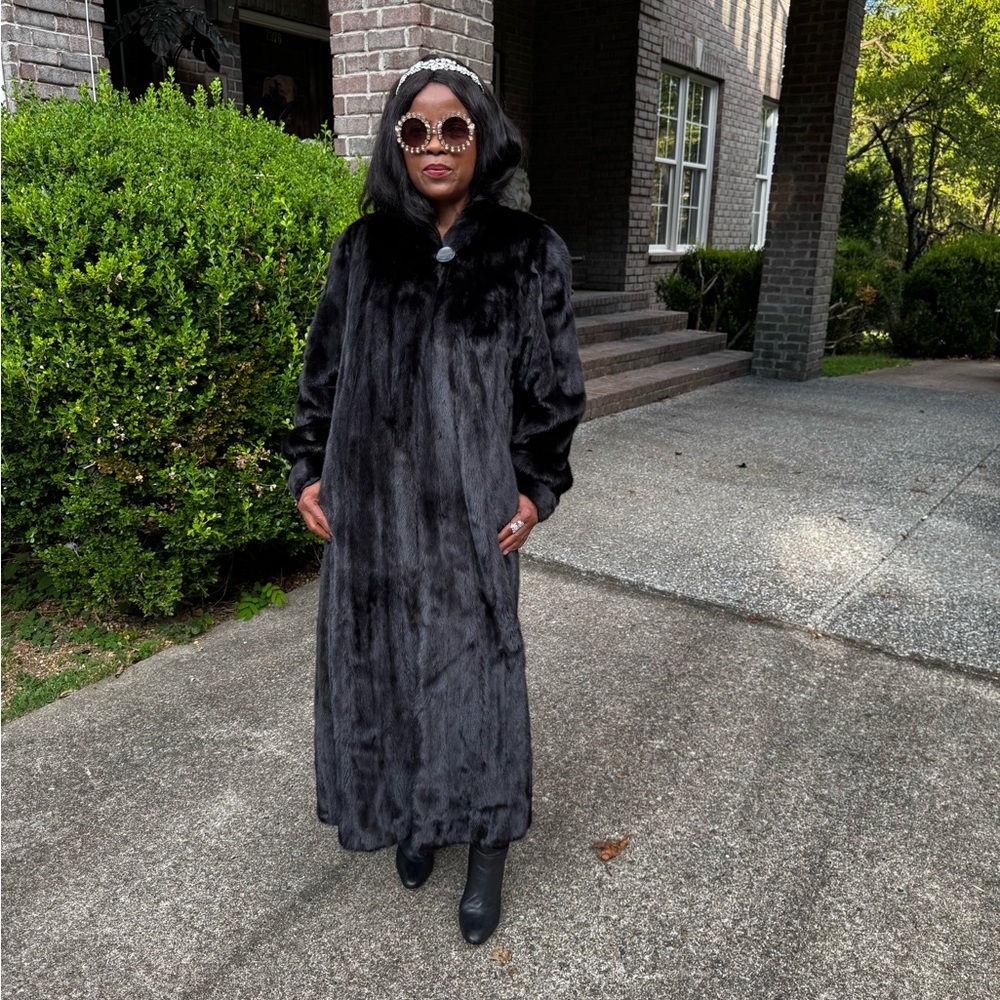 Mint American Legend soft female sable black Mink Fur Coat Jacket Stroller S-M